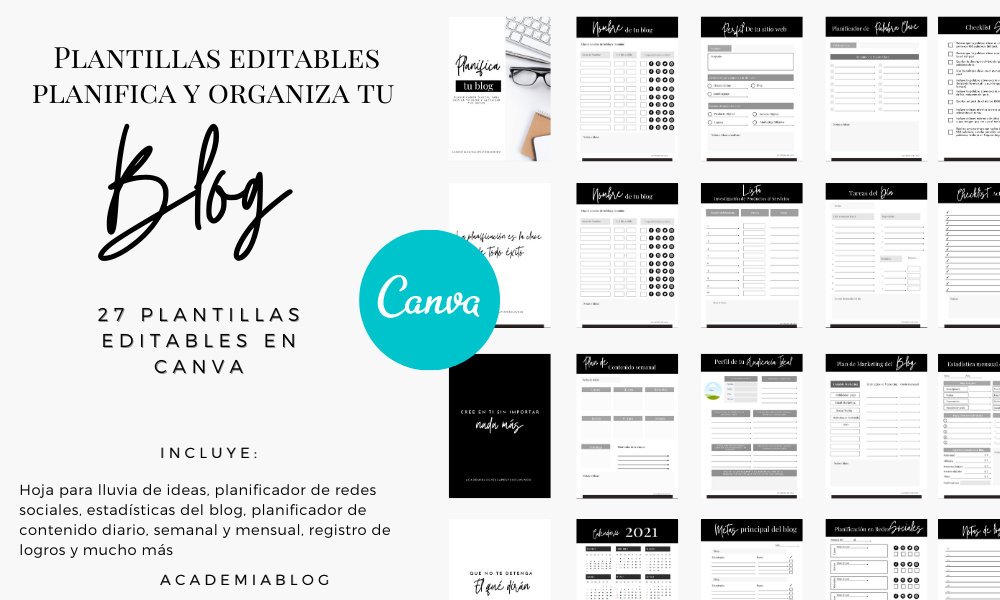Plan de blog plantillas planifica tu blog