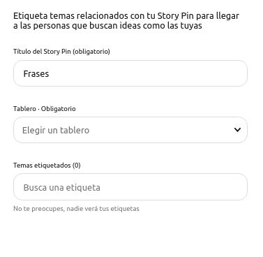 detalles final de story pin