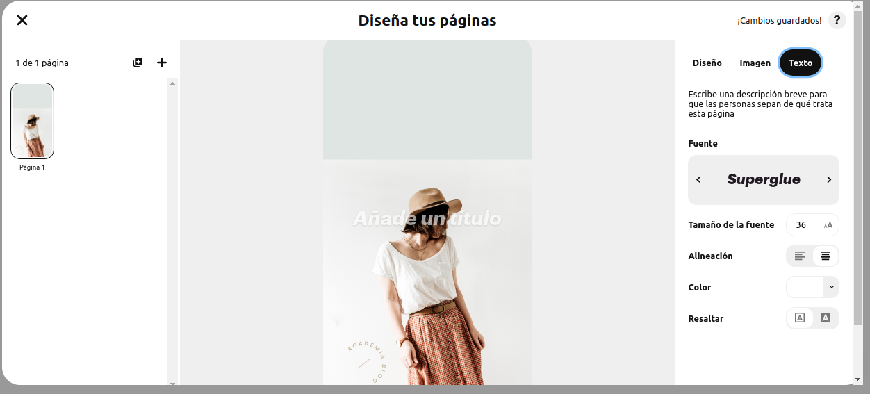 diseñar story pins
