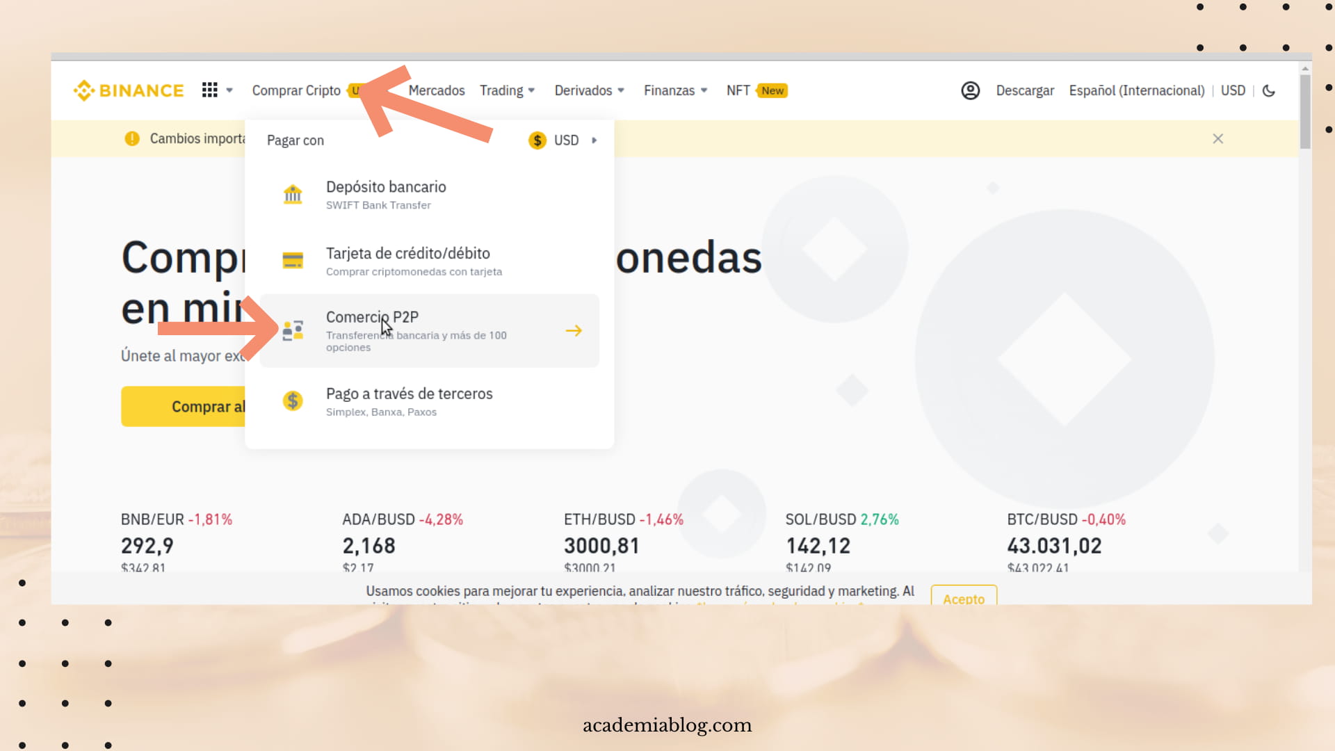comercio P2P BINANCE comercio p2p binance