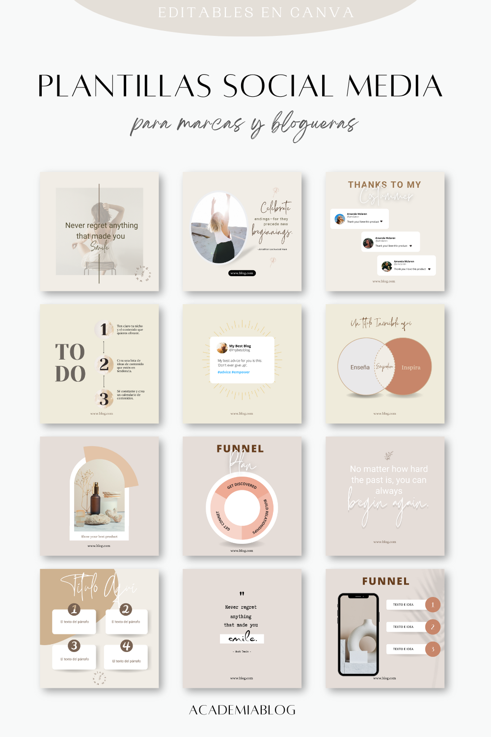 Plantillas Editables En Canva Para Hacer Crecer Tu Marca En Instagram Y ...